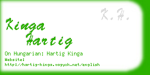 kinga hartig business card